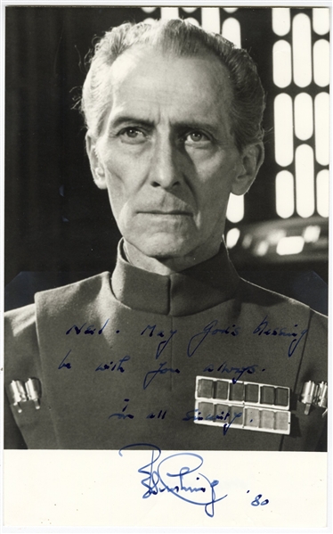 Peter Cushing Signed Photo as Grand Moff Tarkin in ''Star Wars''